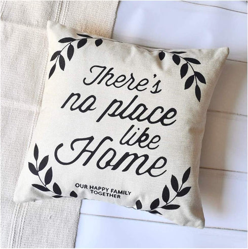 NYDECOR Farmhouse Throw Pillow Covers Quote Pillow Case Cotton Linen Rustic Farm Cushion Cover for Couch Sofa Bed 18x18 Set of 4 Farmhouse Decor Housewarming Gifts